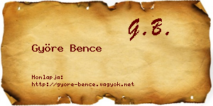Györe Bence névjegykártya