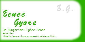 bence gyore business card